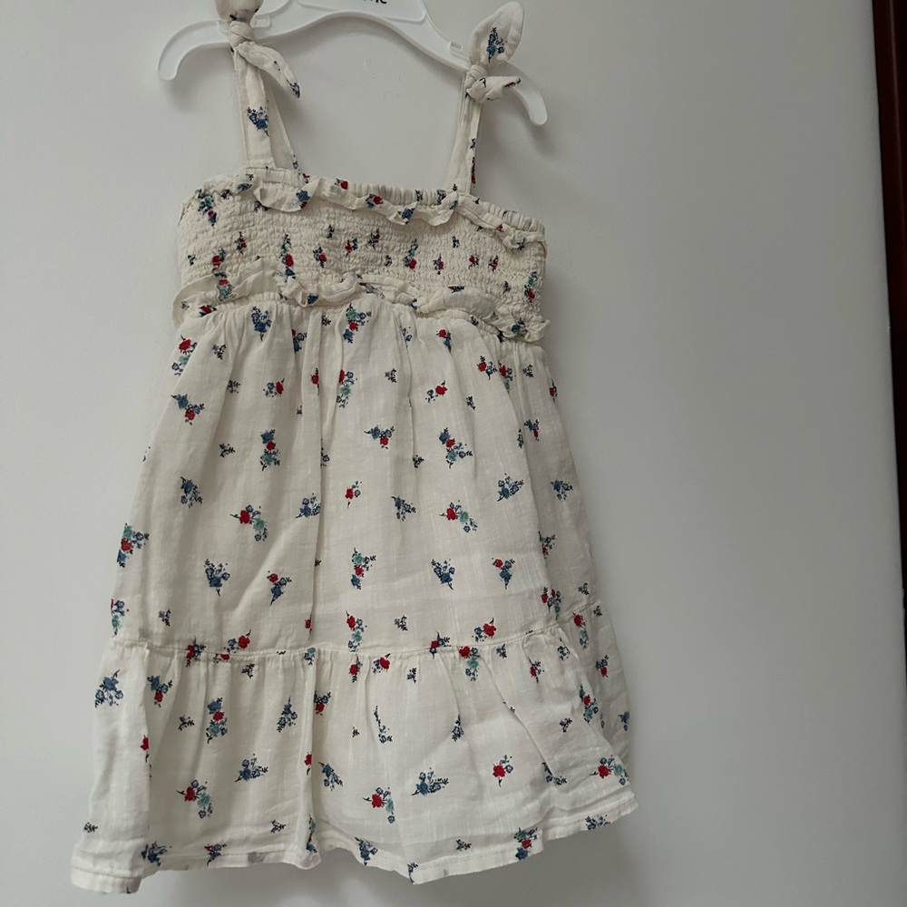 Red white and blue flower dress